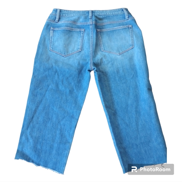 Paige Women's Capri Crop Raw Hem Blue Size 27 - Picture 2 of 6